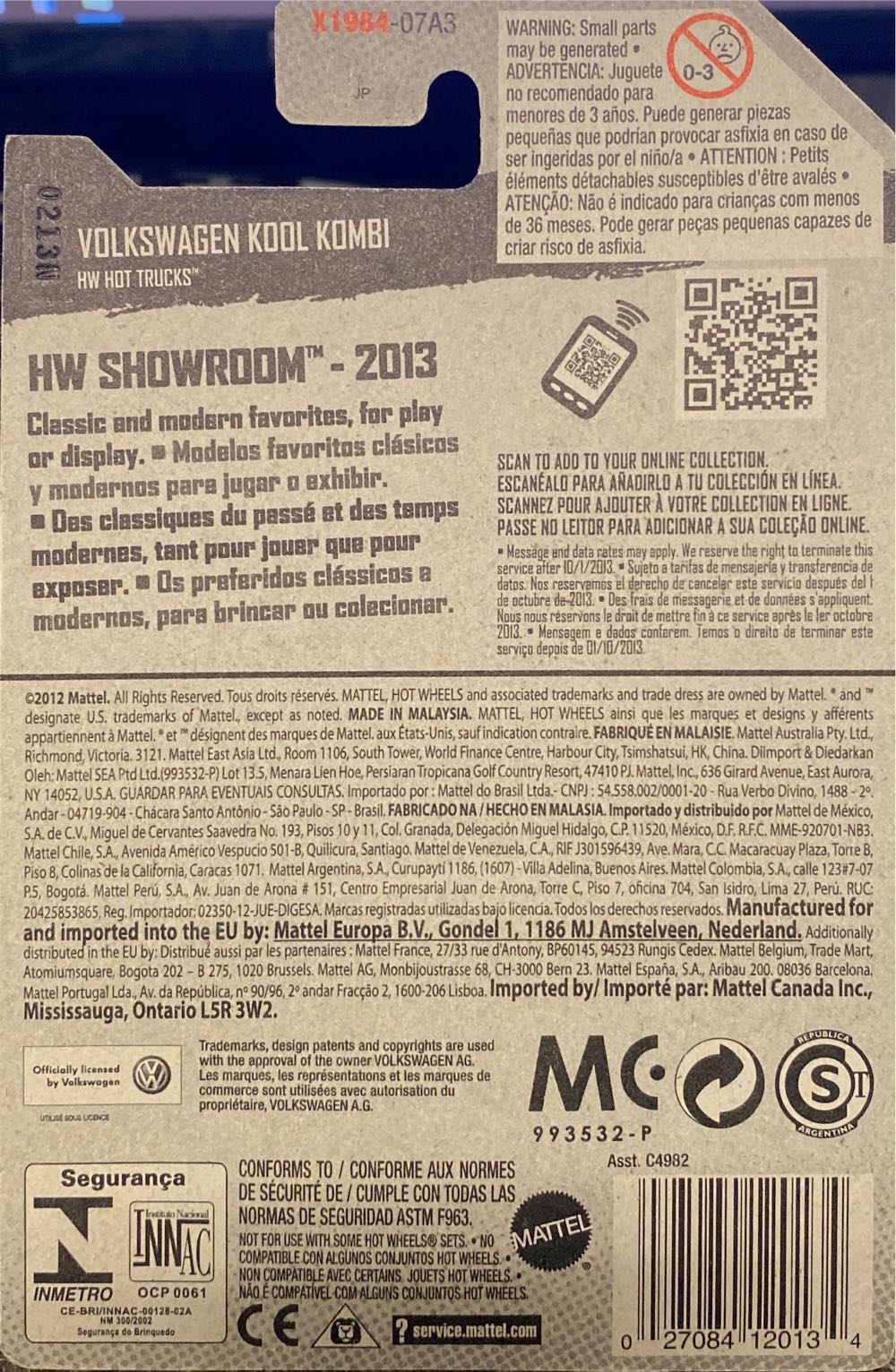 Volkswagen Kool Kombi - HW Showroom toy car collectible - Main Image 2