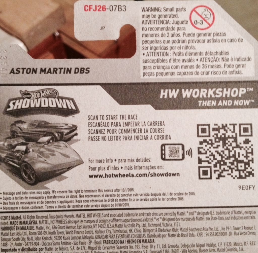 Loose Aston Martin DBS - 2015 - HW WORKSHOP - THEN AND NOW toy car collectible - Main Image 2