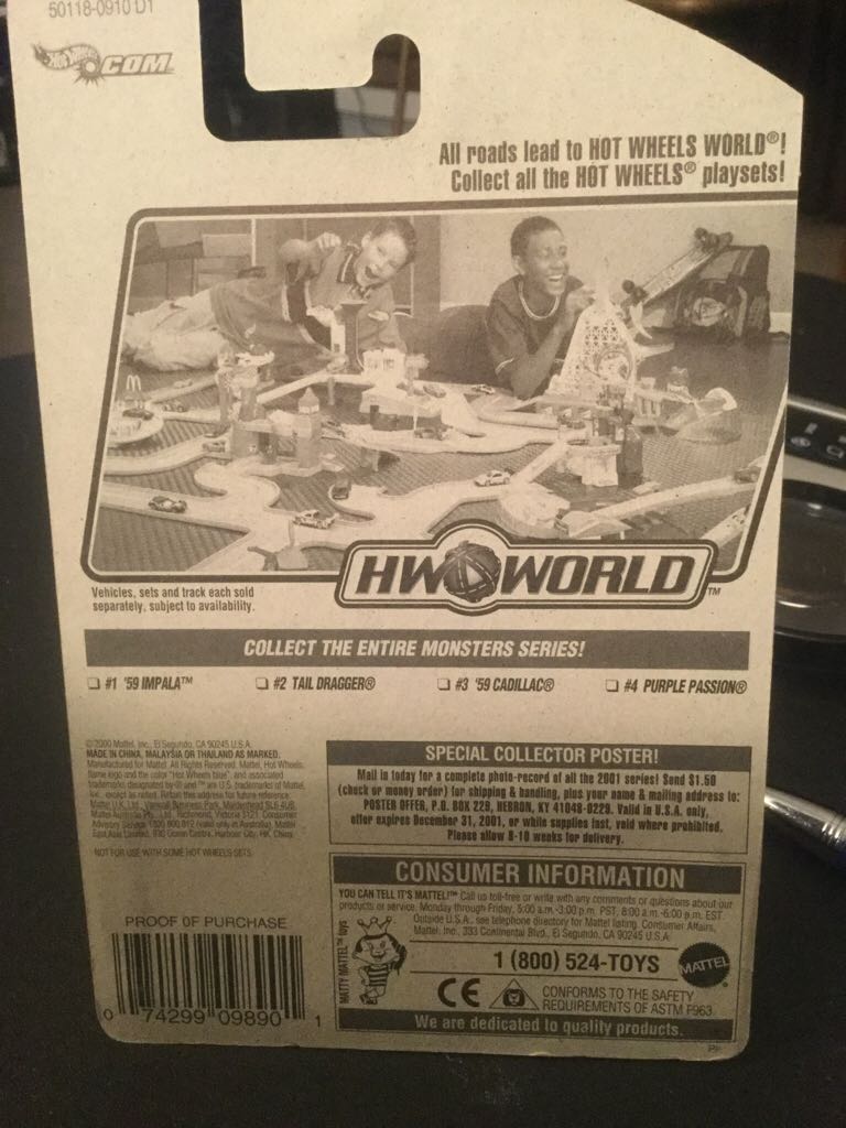 Purple Passion - Monsters Series toy car collectible - Main Image 2