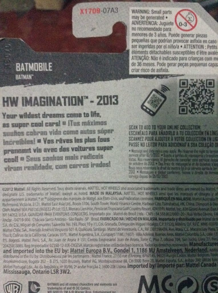 89 Batmobile Hotwheels - 2015 - HW City - Batman toy car collectible - Main Image 2