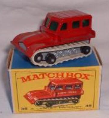 Loose  Snow Trac 35B-3 - 1-75 Matchbox toy car collectible - Main Image 2