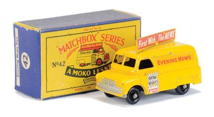 Bedford Evening News Van 42A-5 - 1-75 Matchbox toy car collectible - Main Image 1