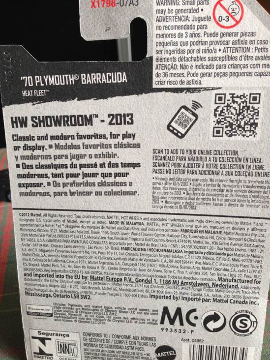 ’70 Plymouth Barracuda - ’13 HW Showroom toy car collectible - Main Image 2