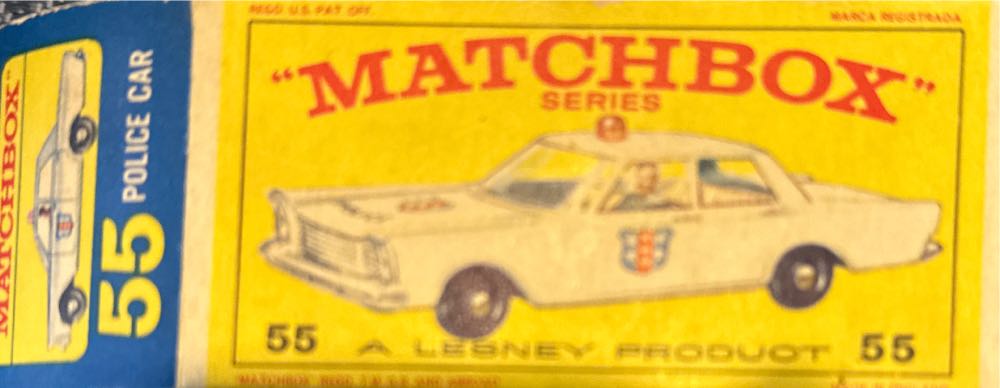 Mercury Police Car 55D-7 - 1-75 Matchbox toy car collectible - Main Image 4
