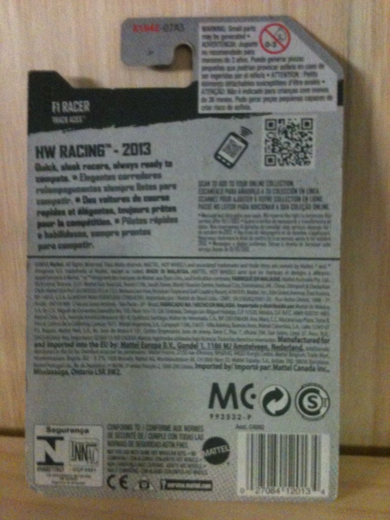 F1 Racer (Loose) - 2013 - HW Racing - Track Aces toy car collectible - Main Image 2