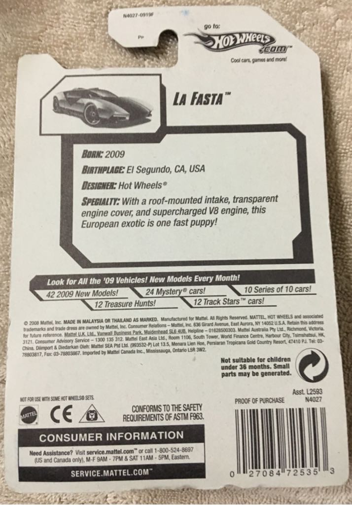 La Fasta - 2009 New Models toy car collectible - Main Image 2