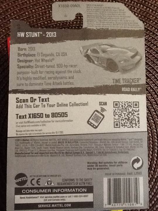 Time Tracker - HW Stunt - Road Rally ’13 toy car collectible - Main Image 2