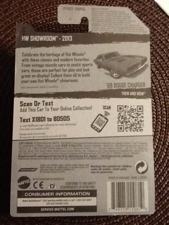 69 Dodge Charger - HW Showroom - Then And Now ’13 toy car collectible - Main Image 2
