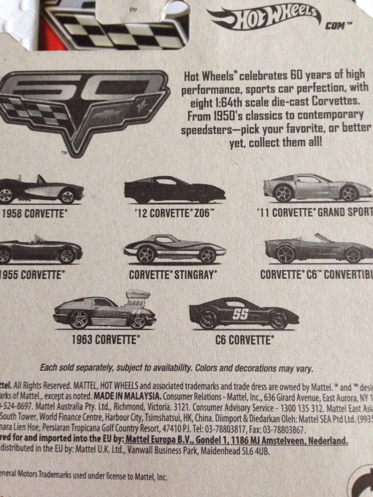 1958 Corvette - Hw Corvette 60th Anniversary toy car collectible - Main Image 2