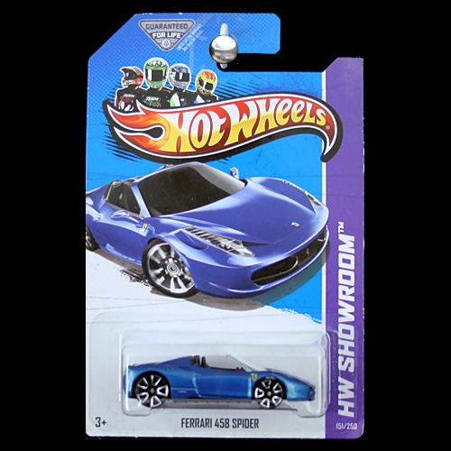 HotWheels Ferrari 458 Spider (Loose) - Hotwheels Showroom toy car collectible - Main Image 2