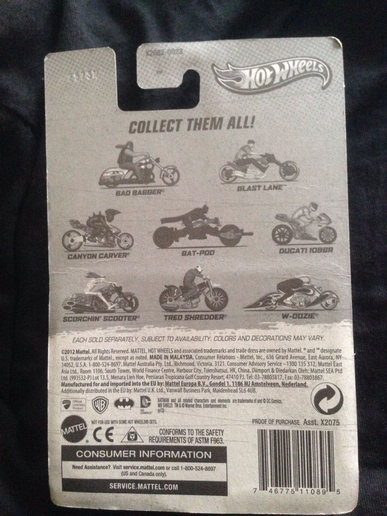 Bat Pod - Hot Wheels Motor Cycles toy car collectible - Main Image 2