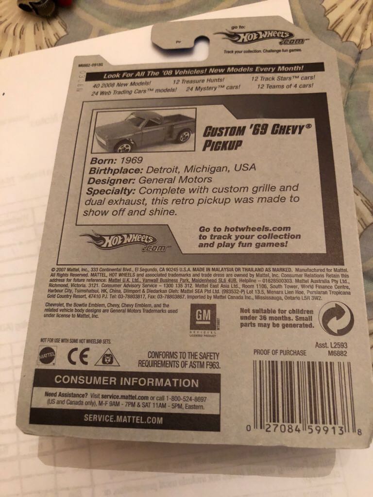 ’69 Chevy Pickup - 2008 Team: Hot Trucks toy car collectible - Main Image 2