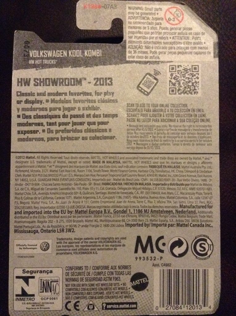 Mainline 2013 169/250 Volkswagen Kool Kombi - HW Showroom toy car collectible - Main Image 2