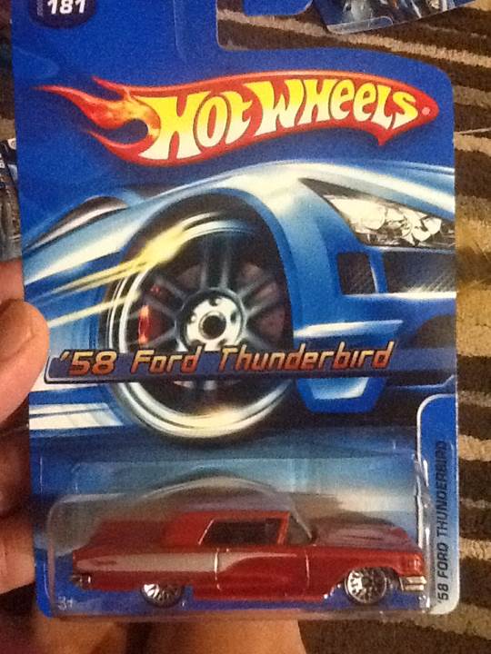 Hotwheels ’58 Ford Thunderbird Red  toy car collectible - Main Image 1