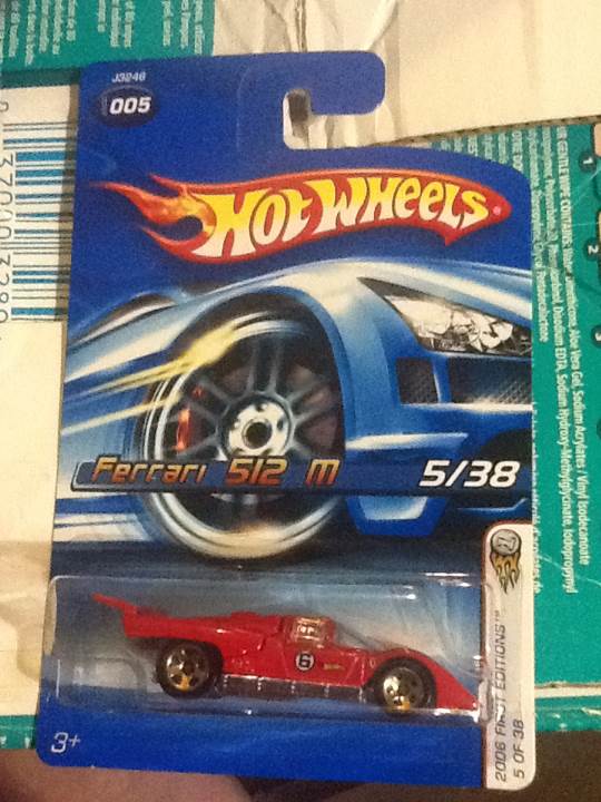 Hotwheels Ferrari 512 M Red - 2006 First Editions toy car collectible - Main Image 1