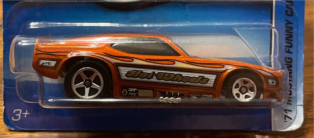 182 - 71 Mustang Funny Car Orange - 2013 Flying Customs toy car collectible - Main Image 3