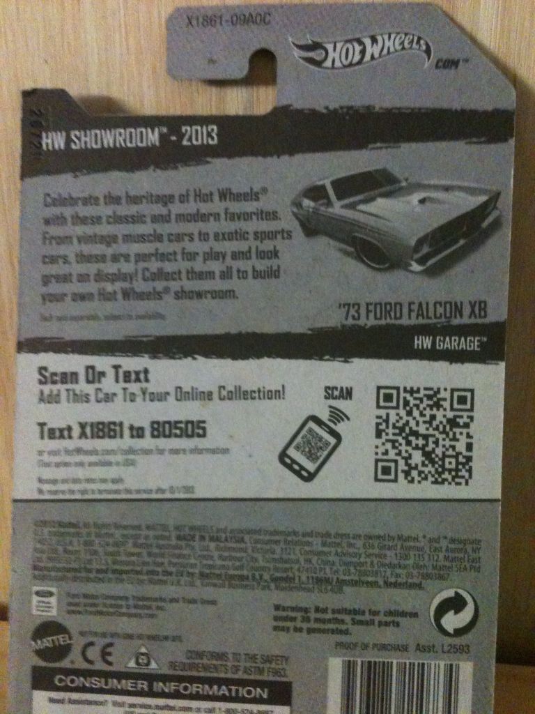 ’73 Ford Falcon XB - HW Showroom-2013 HW Garage toy car collectible - Main Image 2