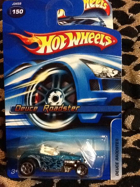 Hotwheels Deuce Roadster Bluew/ Flames  toy car collectible - Main Image 1