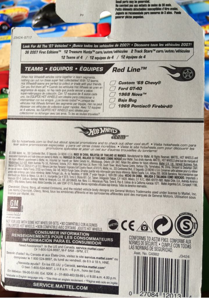 1968 Nova - Hot Wheels Redlines toy car collectible - Main Image 2