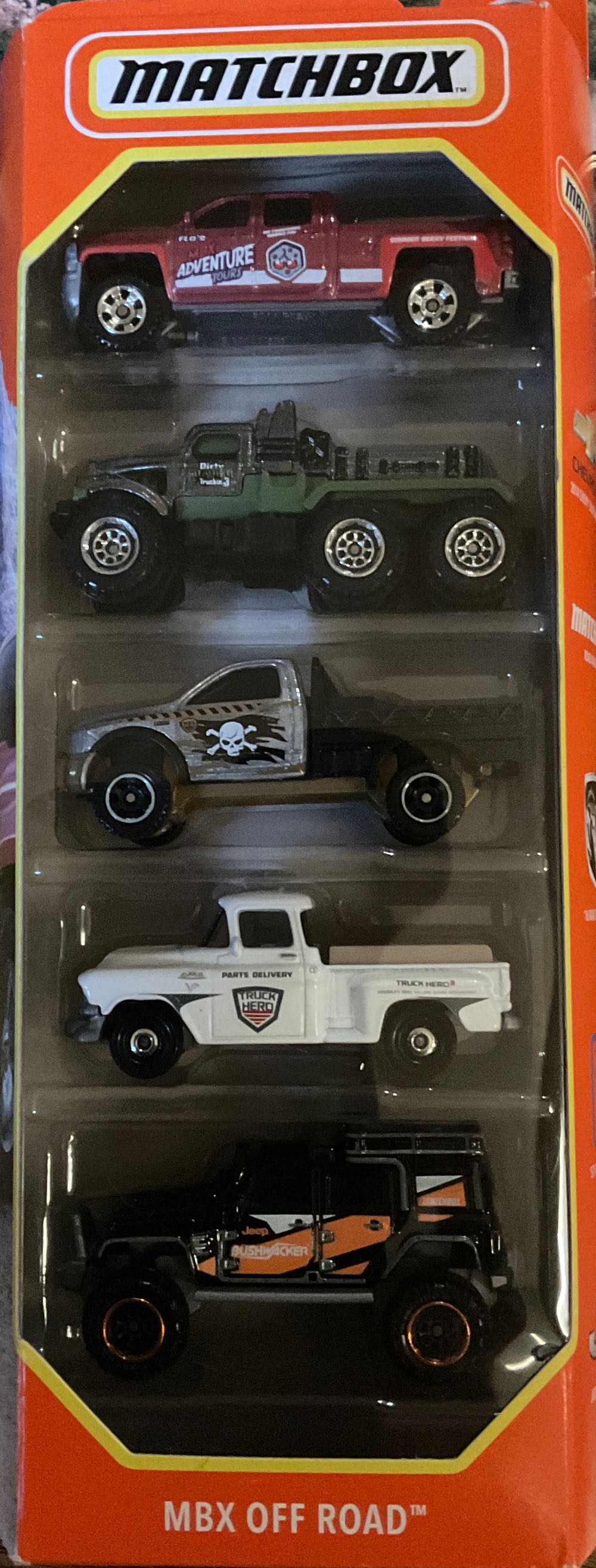 *Jeep Wrangler Superlift, Black & Orange - MBX Off Road 2022 toy car collectible - Main Image 2