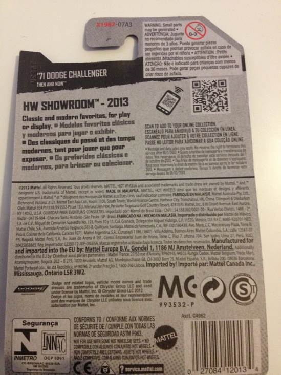 1971 Dodge Challenger - HW Showroom: Then and Now toy car collectible - Main Image 2