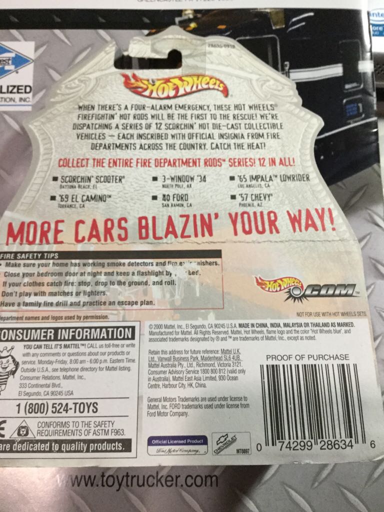 ’40 Ford - 2000 HW Fire Department Rods toy car collectible - Main Image 2