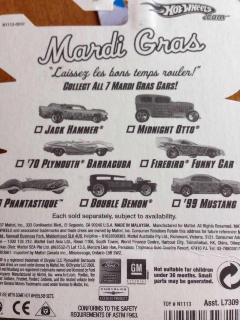 Phantastique - Mardi Gras toy car collectible - Main Image 2