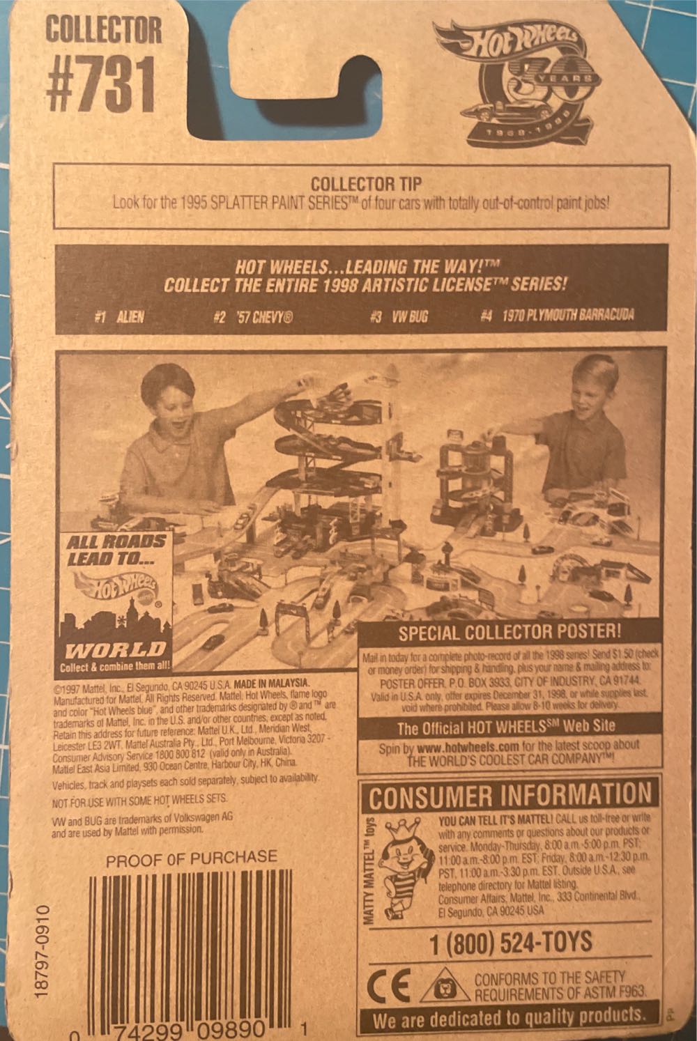 VW Bug (Loose) - Artistic License Series toy car collectible - Main Image 2