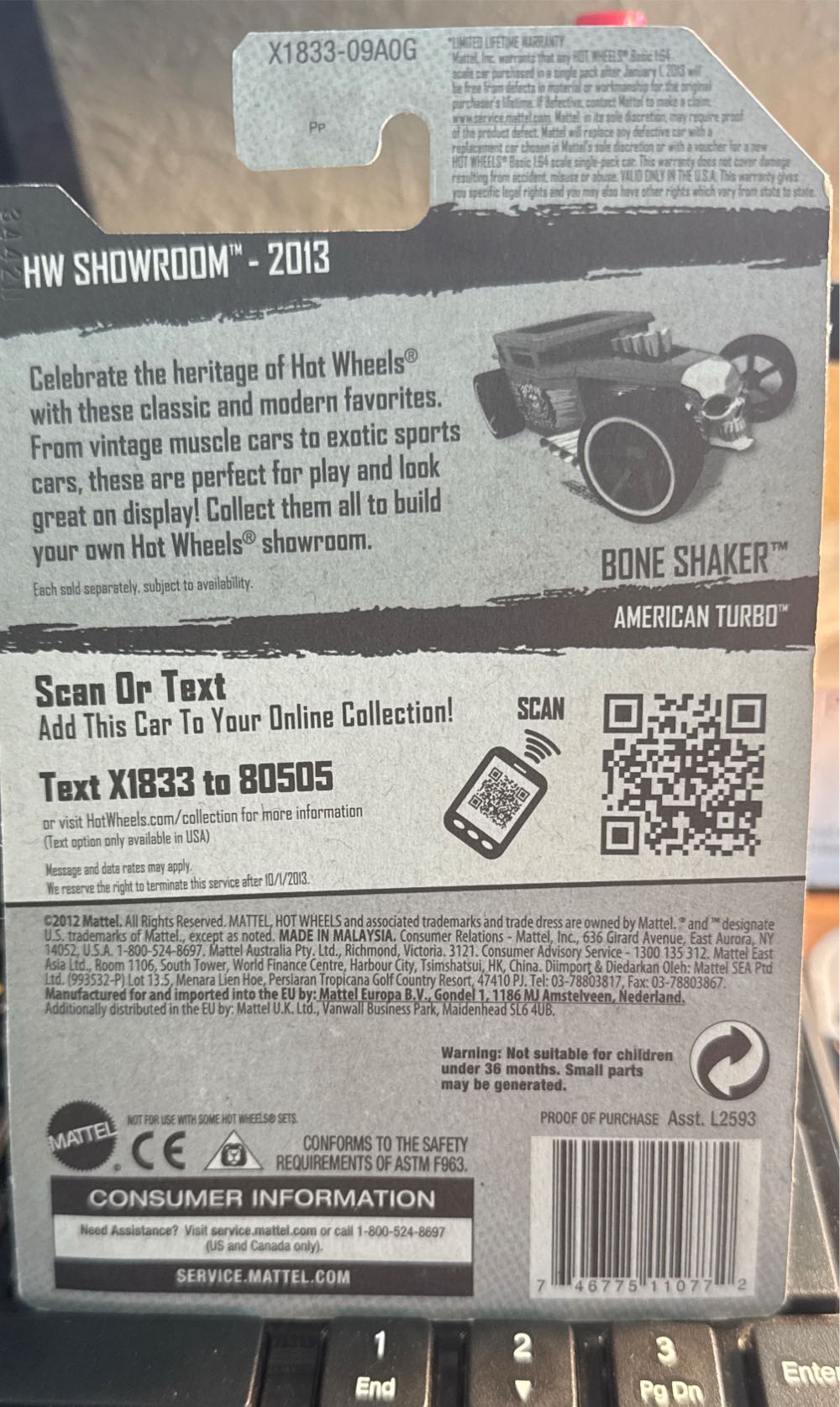 Boneshaker - ’13 HW Showroom toy car collectible - Main Image 3