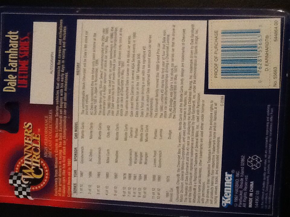 Dale Earnhardt - Lifetime Series toy car collectible - Main Image 2