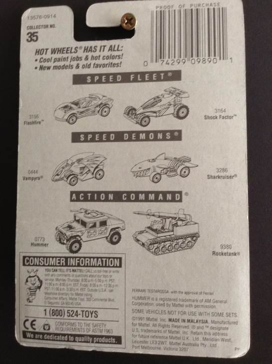 Ferrari Testarossa - 1996 - HW Gold Medal Speed™️ toy car collectible - Main Image 2