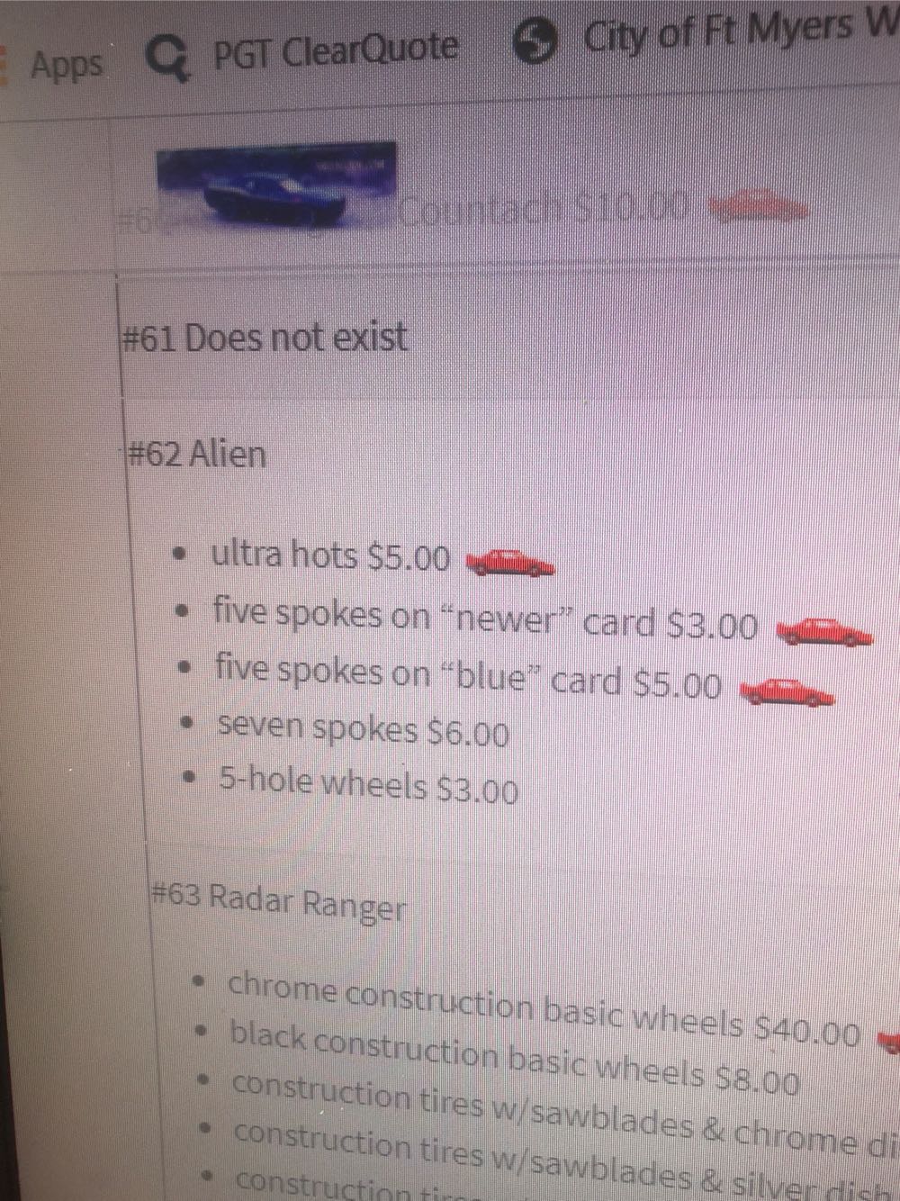 Alien - Blue Card toy car collectible - Main Image 3