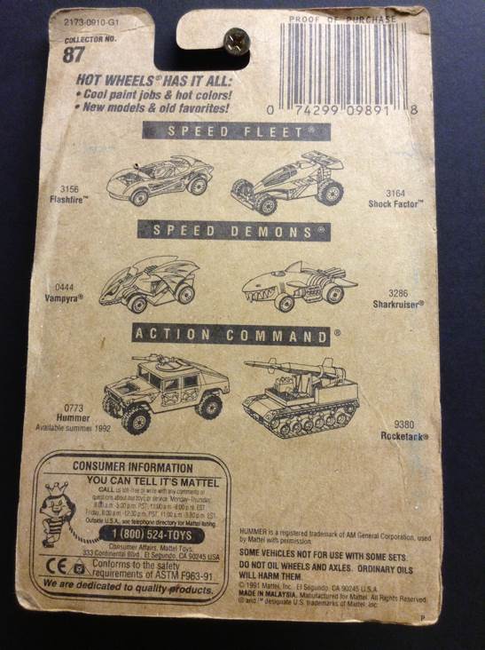 Purple Passion - 1990 - HW Mainline toy car collectible - Main Image 2