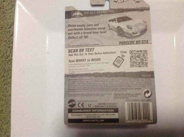 Porshe 911 Gt2 - HW All Stars 12 toy car collectible - Main Image 2