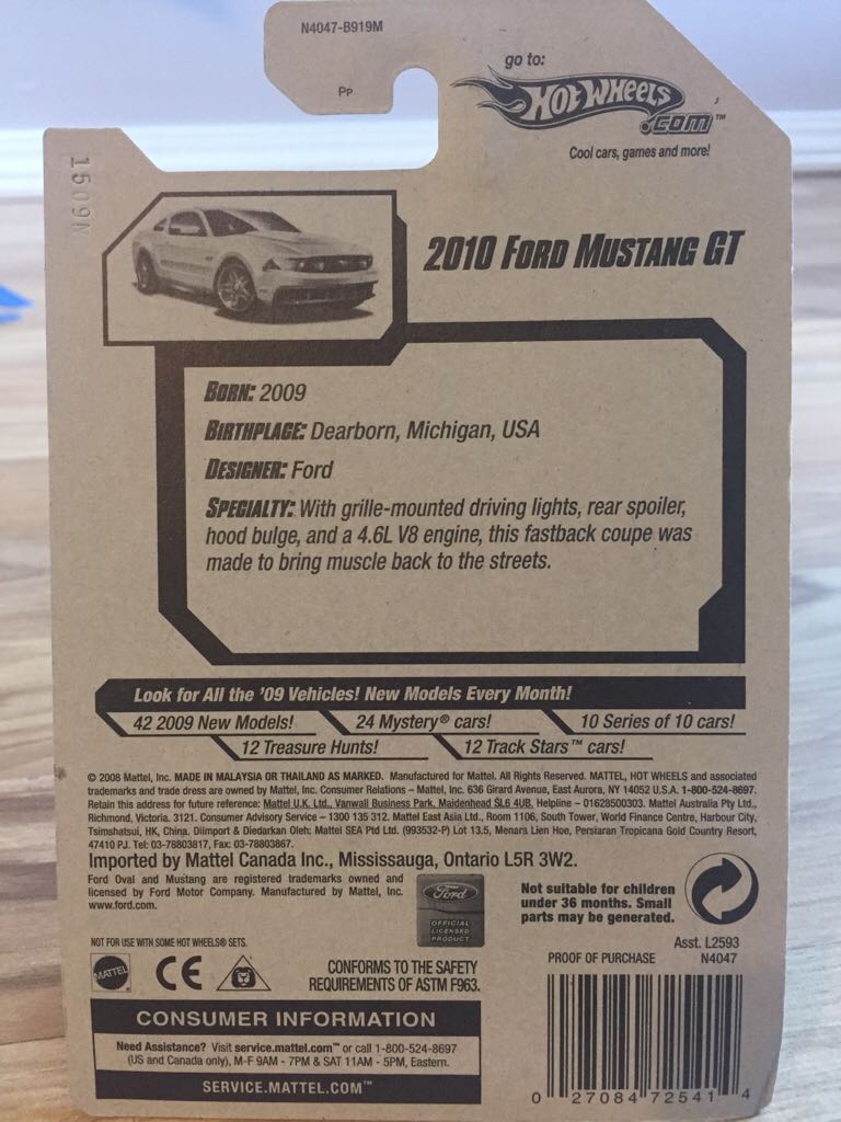 2010 Ford Mustang GT - 2009 New Models toy car collectible - Main Image 2