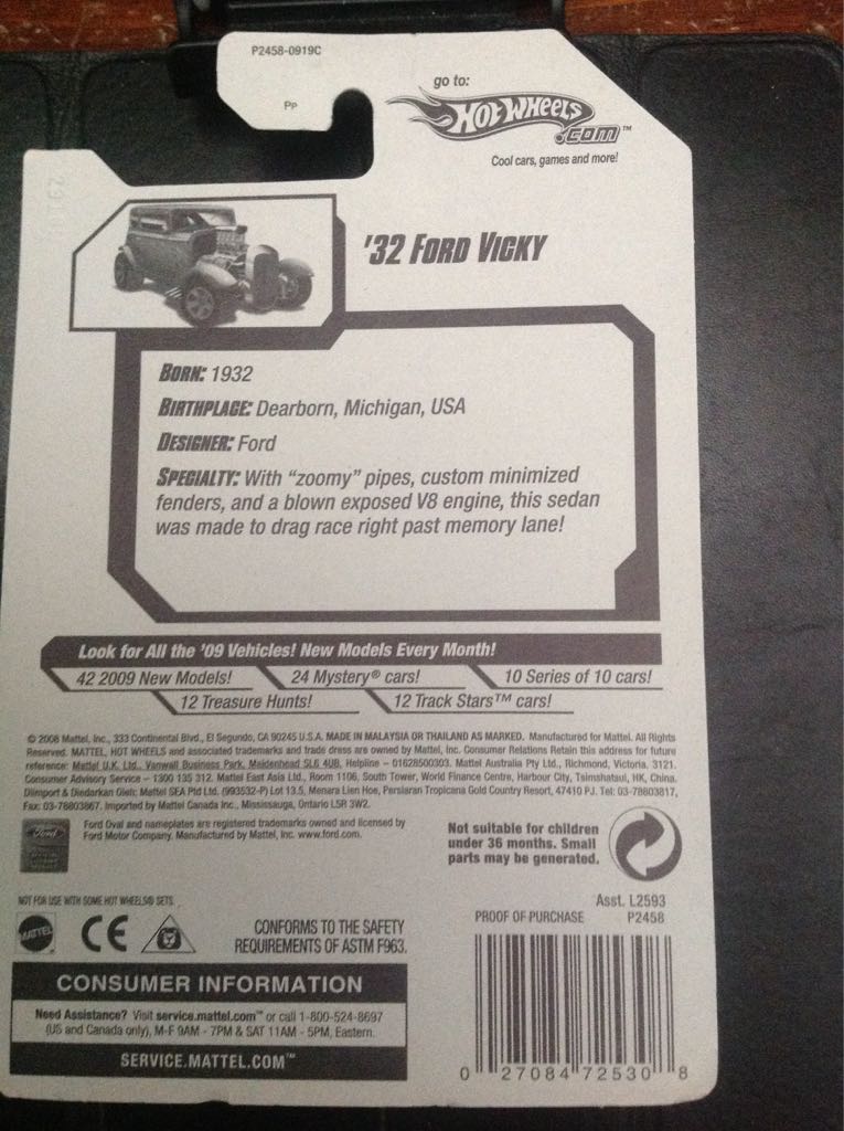’32 FORD VICKY - Rebel Rides ’09 toy car collectible - Main Image 2