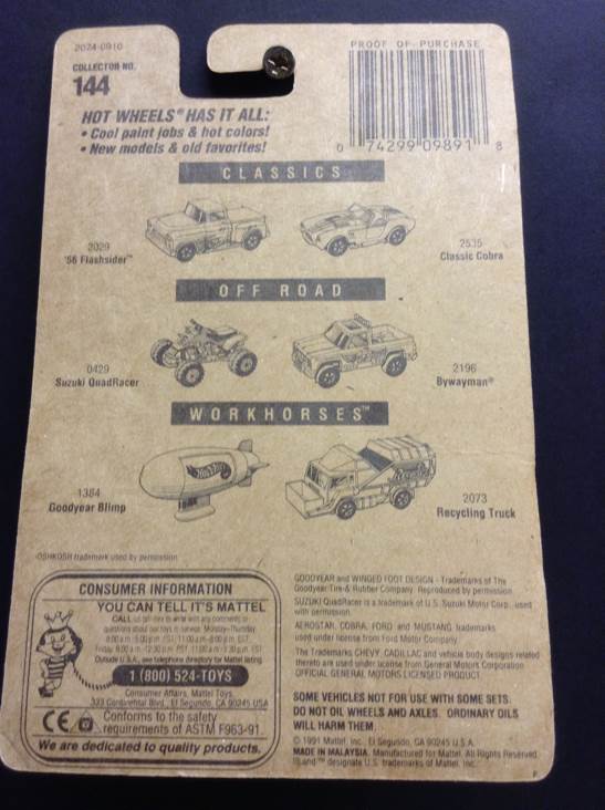 Oshkosh Cement Mixer - 92 Mainline Cars toy car collectible - Main Image 2