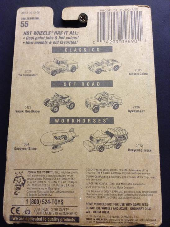 #55 Road Roller - 1992 - HW Mainline™️ toy car collectible - Main Image 2