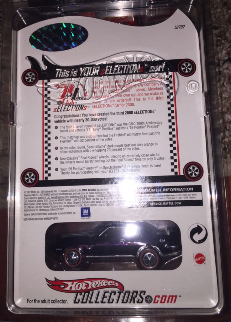 ’69 Pontiac Firebird RLC - 2008 Selections Series toy car collectible - Main Image 2