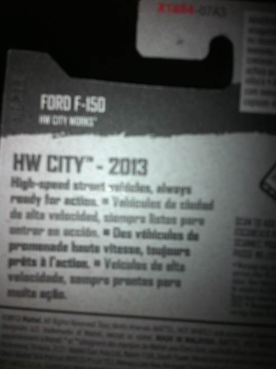 Ford F-150 - HW City Work toy car collectible - Main Image 2