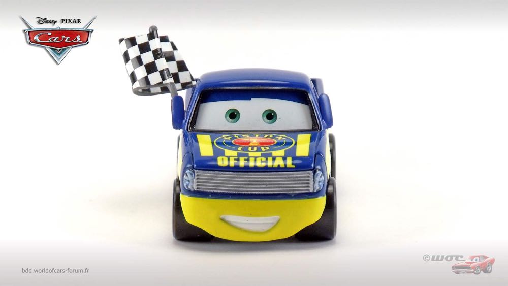 Dexter Hoover with Checkered Flag - (2014 - World of Cars) PISTON CUP (16) toy car collectible - Main Image 3