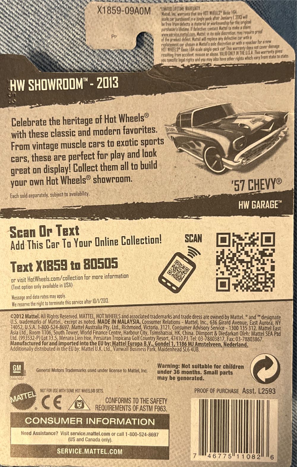 57 Chevy - HW Showroom toy car collectible - Main Image 2