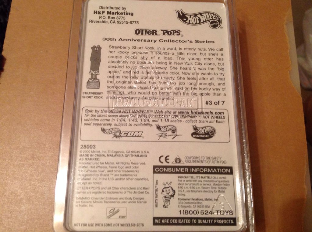 ’67 Camaro - 2001 HW Otter Pops toy car collectible - Main Image 2
