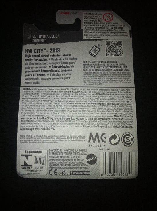 ’70 Toyota Celica - HW City/Street Power toy car collectible - Main Image 2