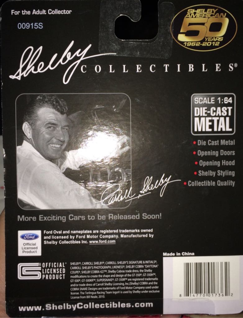 1965 Shelby GT350R - Shelby Collectible Cars toy car collectible - Main Image 2