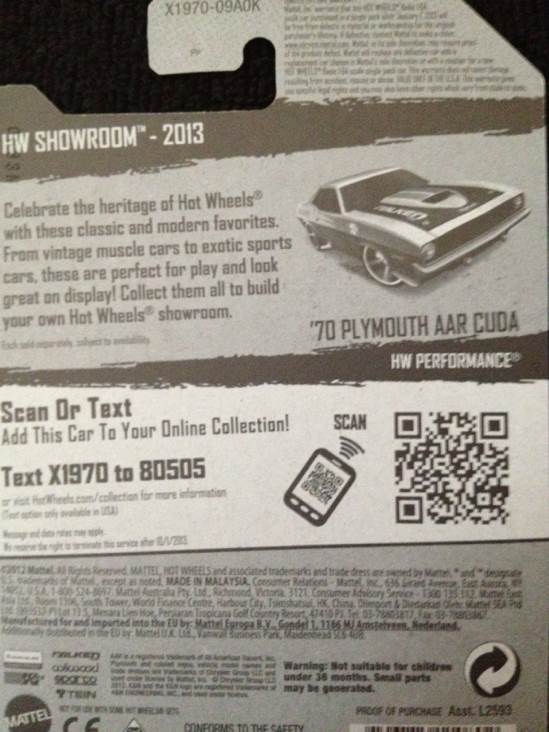 1970 Plymouth AAR Cuda Grey - Showroom toy car collectible - Main Image 2