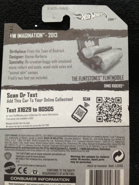 The Flintstones Flintmobile - Dino Riders toy car collectible - Main Image 2