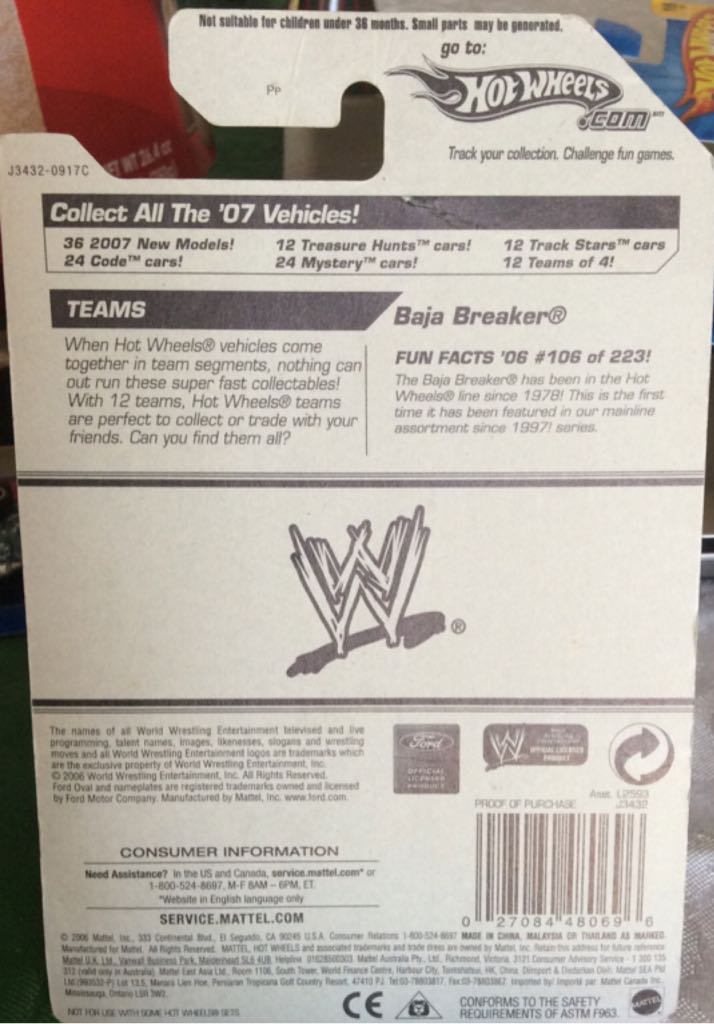 Baja Breaker (L) - WWE toy car collectible - Main Image 2
