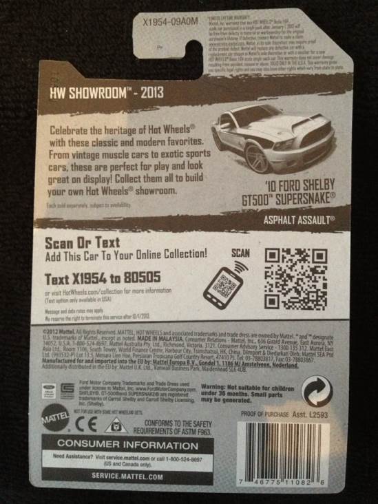 ’10 Ford Shelby GT500 Supersnake - Asphalt Assault toy car collectible - Main Image 2