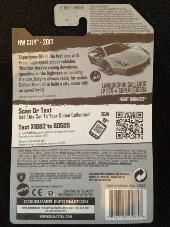 Lamborghini Gallardo LP 570-4 Superleggera - Night Burnerz toy car collectible - Main Image 2